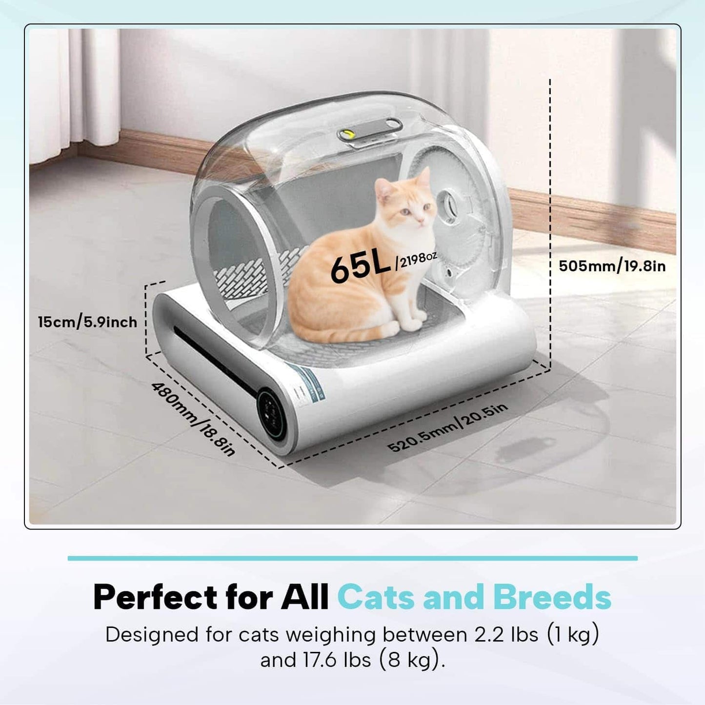 PurifyCat Self-Cleaning Litter Box - Odor Elimination for a Happier Cat and Home